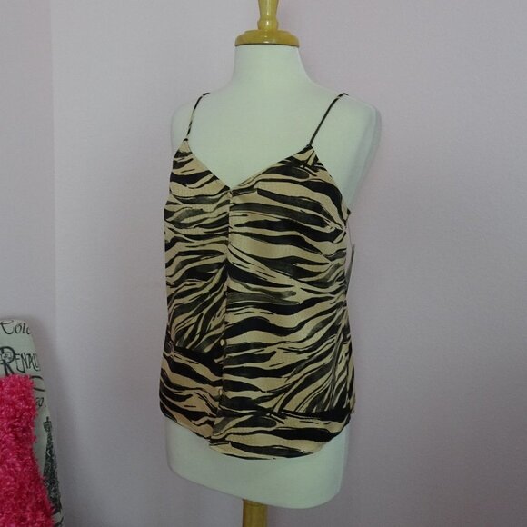 💰3/$25 NINE WEST Zebra Cami Tank Top Spaghetti Straps Choose size S-2XL NWT - Picture 4 of 10